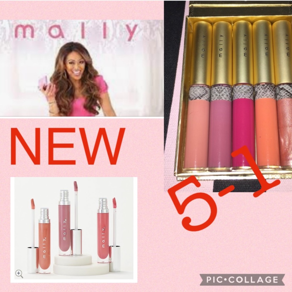 5-1 New Mally Beauty 5 piece mini lipgloss set!